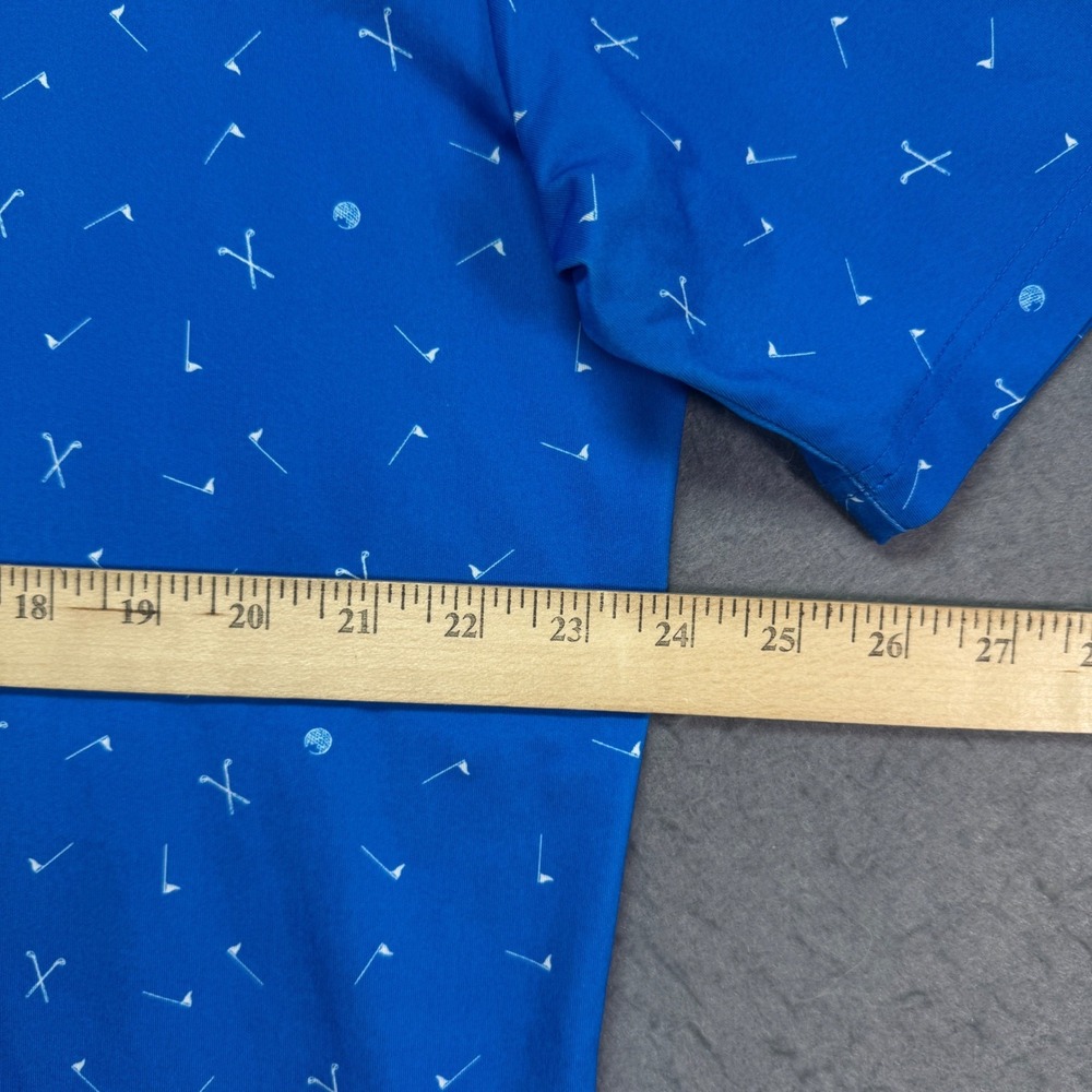 Callaway Men's Golf Polo Shirt Blue Short Sleeve All Over Print Opti-Dri‎ Size L - Picture 6 of 6